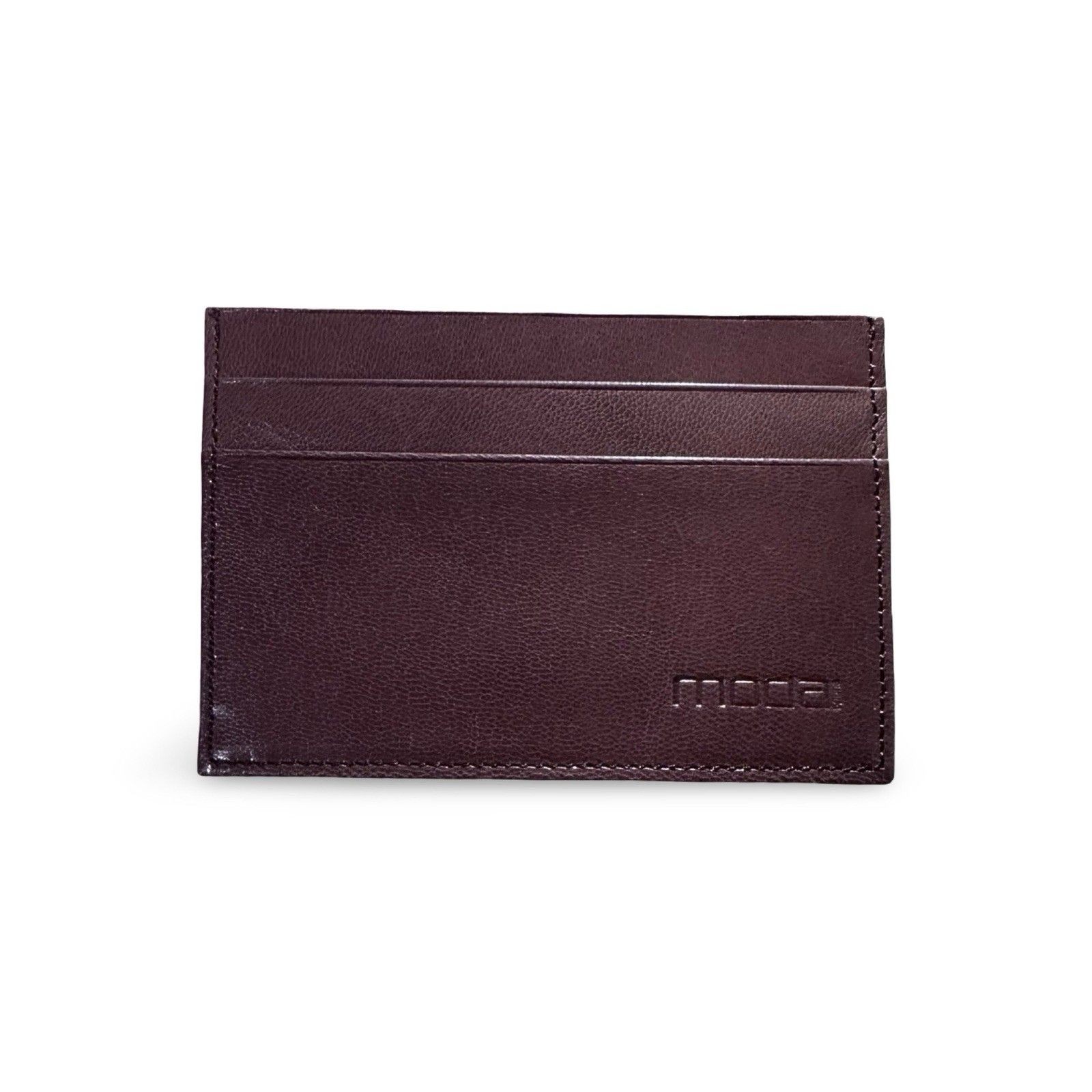 Moda Spana New Minimalist Leather Card/Cash Wallet Burgundy Red